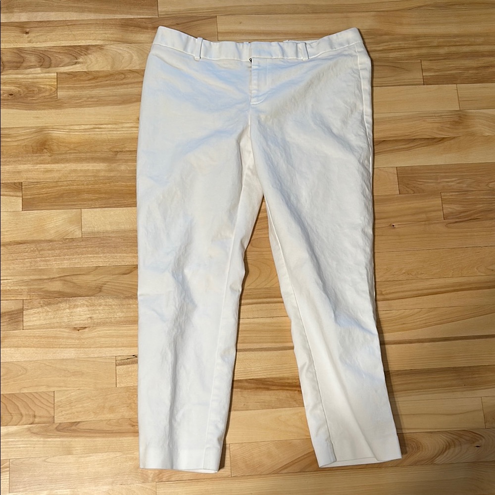 GAP White Ankle Slim Cropped Pants